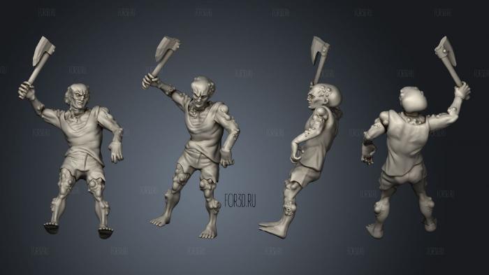 Walker Zombie 33 stl model for CNC