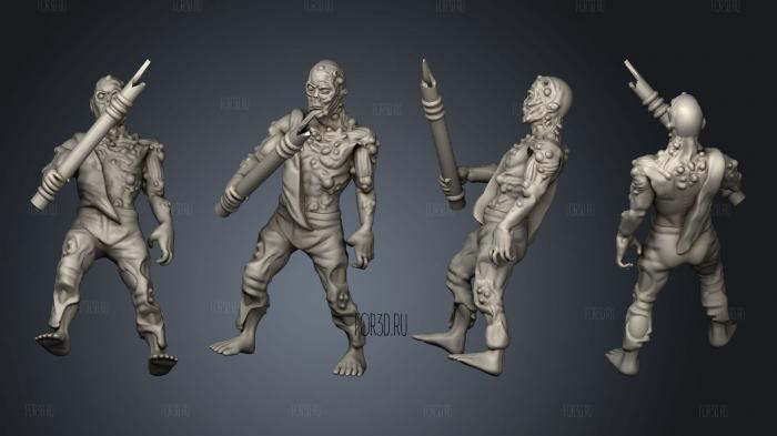 Walker Zombie 37 stl model for CNC