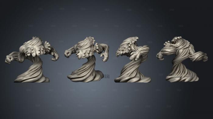 Water Elemental stl model for CNC