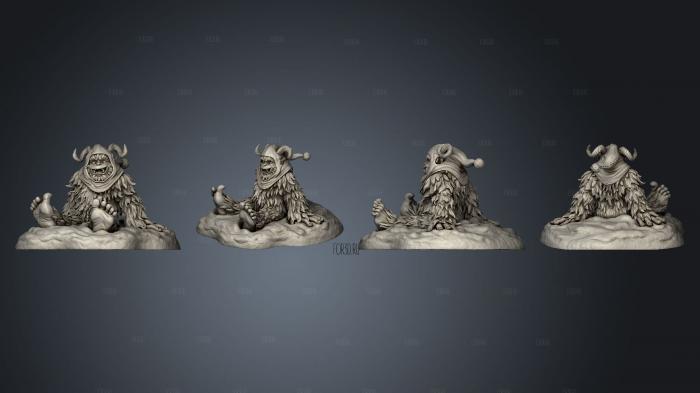 Yeti Snezhinka stl model for CNC