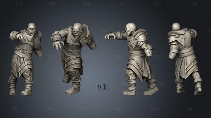 Zombie Ashes Warrior stl model for CNC