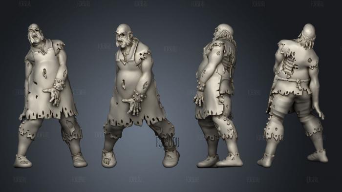 Zombie Cook 1 stl model for CNC