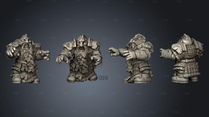 Zombie Dwarves 01 stl model for CNC