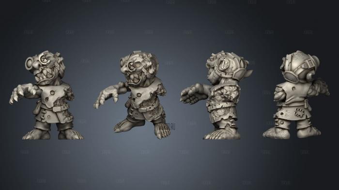 Zombie Goblins stl model for CNC