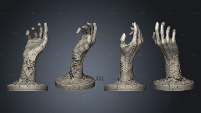 zombie hand 234 stl model for CNC