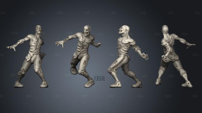 Zombie Male 1 stl model for CNC