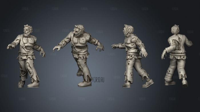 Zombie NPC 2 stl model for CNC