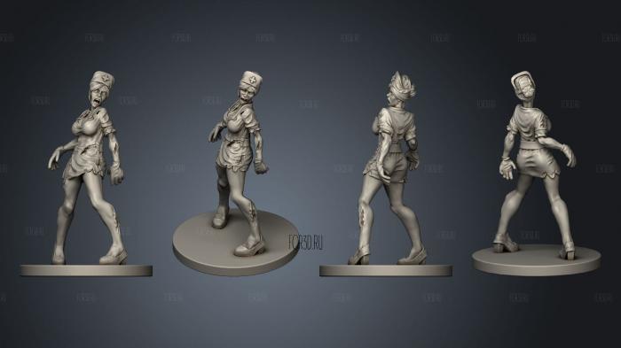 Zombie Nurse V 2 stl model for CNC