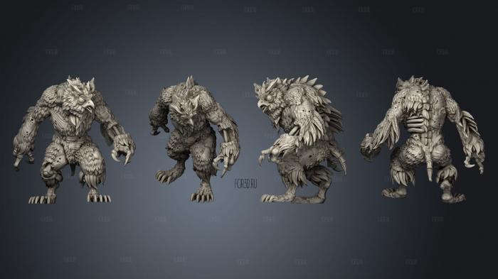 Zombie Owlbear Large stl model for CNC