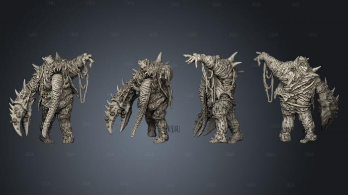 Zombie Sea Giant 02 stl model for CNC