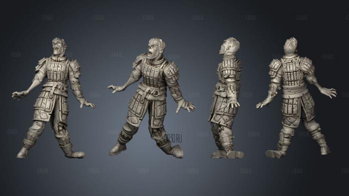 Zombie Warrior stl model for CNC