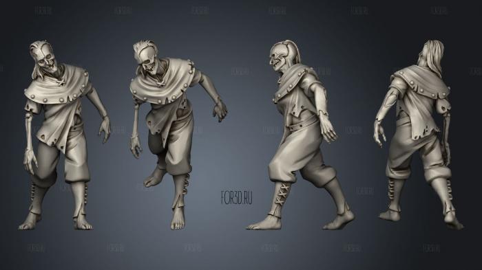 Zombie 10 stl model for CNC