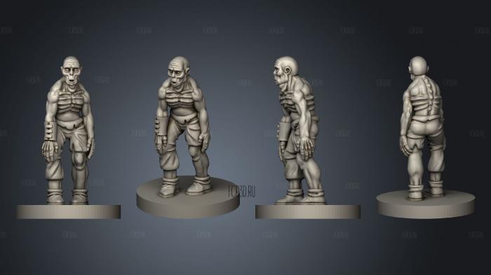 Zombie 16 stl model for CNC