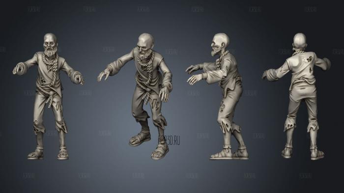 Zombie 20 stl model for CNC