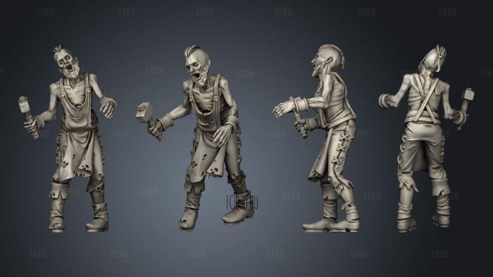 Zombie 23 stl model for CNC