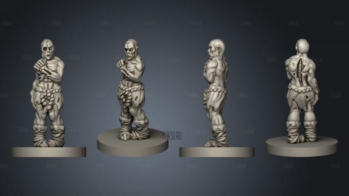 Zombie 32 stl model for CNC