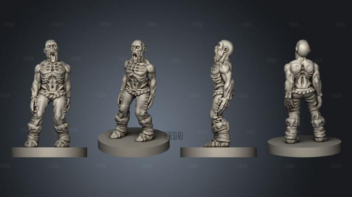 Zombie 35 stl model for CNC