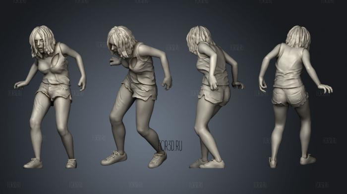 Zombies z 4 stl model for CNC