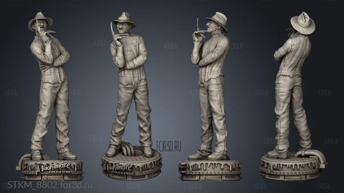 Freddy Krueger Statue and One stl model for CNC