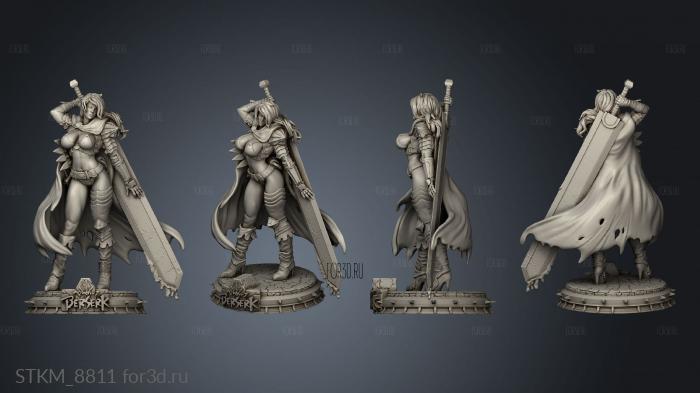 Berserk Female Guts Michel Ballares stl model for CNC