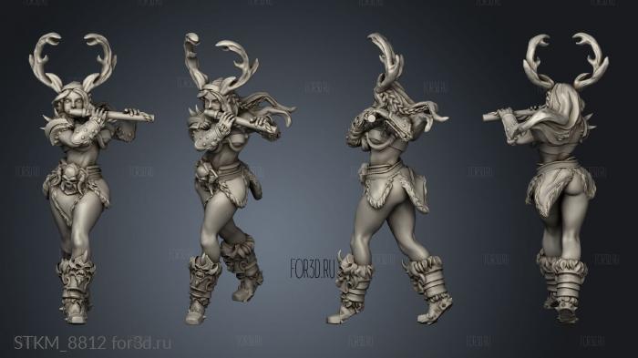 Fantasy Female Bard stl model for CNC