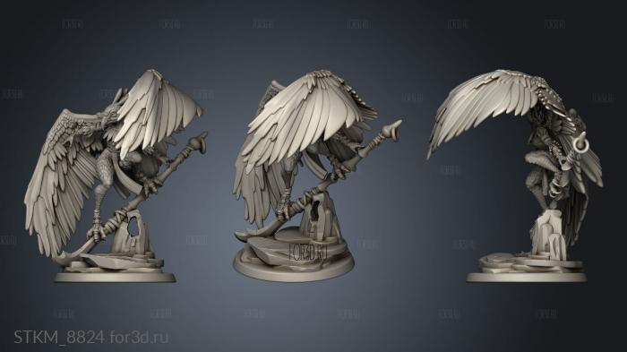 Aarakocra Harpy stl model for CNC