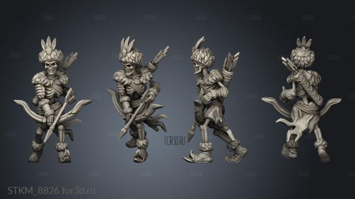 Fantasy Skeletor Archer Skeleton stl model for CNC