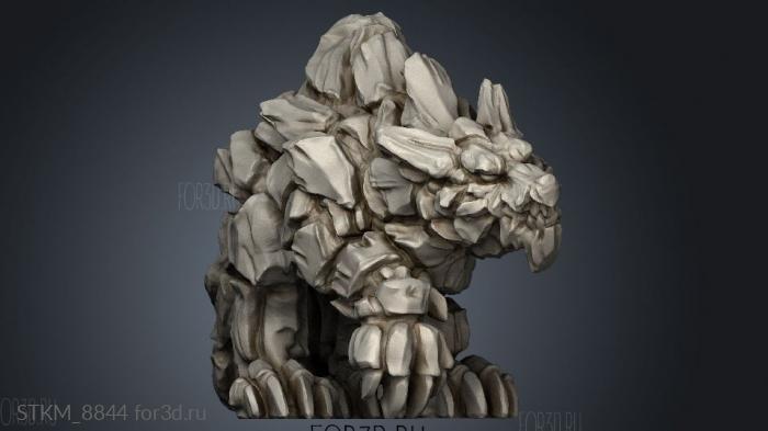 elemental wolves stone wolf stl model for CNC