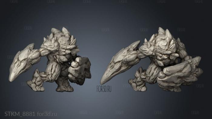 Earth elementals elemental stl model for CNC