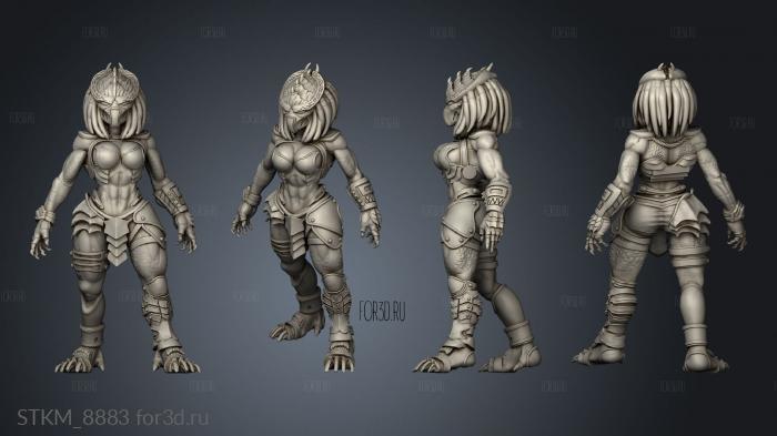 Aliens vs SKULL Hunters JANIS VIXEN ADAPTIVE HUNTER stl model for CNC