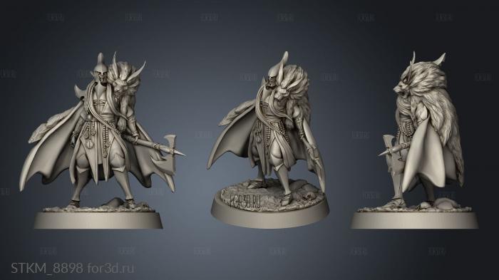 Elves the Eternal Summits II Leonid Axe Warriors Leader stl model for CNC