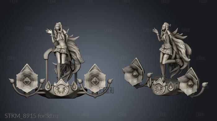 Seraphine League Legends pedestal stl model for CNC