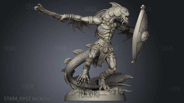 Shark God Carcharodon Warriors Rise Warrior stl model for CNC