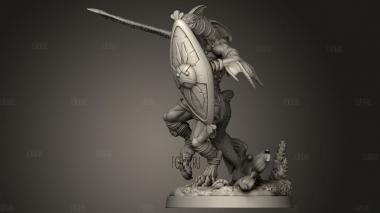 Воины Бога Акул Кархародона Поднимаются 3d stl модель для ЧПУ