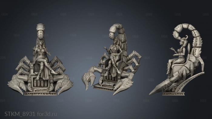 Selket Scorpion Throne stl model for CNC