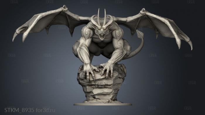 Gargoyles Dragon stl model for CNC