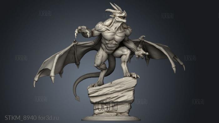 Gargoyles Dragon stl model for CNC