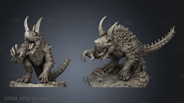 T Rex Tarrasque Sliced stl model for CNC