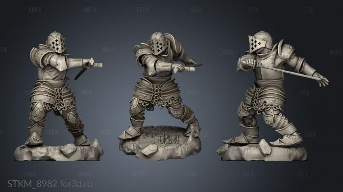 The Evernight Zombie Knights Knight stl model for CNC