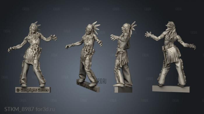 The Cursed Native Zombie stl model for CNC