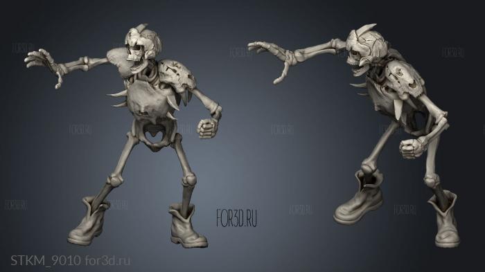 Line Bones stl model for CNC