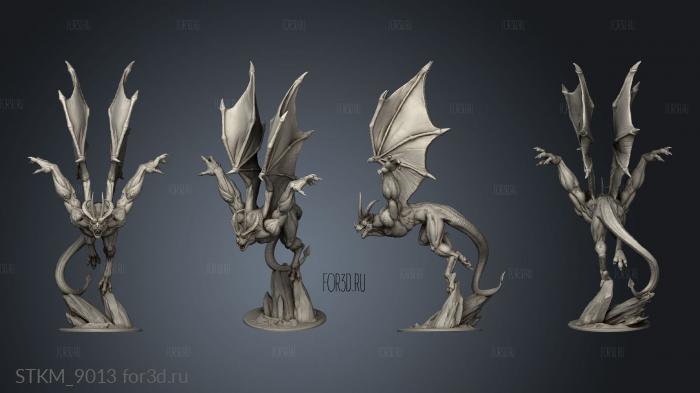 Gargoyles Dragon stl model for CNC