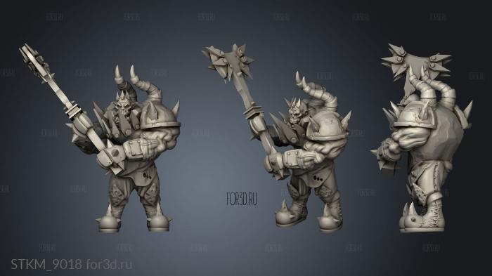 orc warrior stl model for CNC