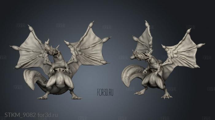 Cruel Marshes Frog Dragon Fire Breath stl model for CNC