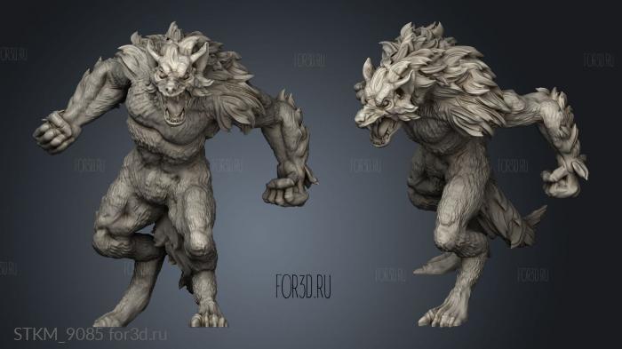 Werewolf stl model for CNC