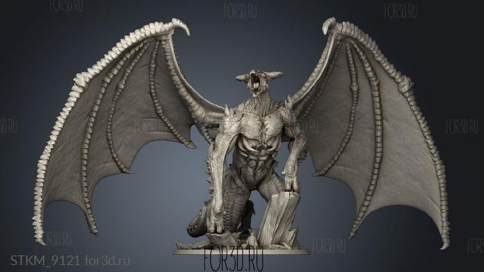 Undead Bat Dragon stl model for CNC