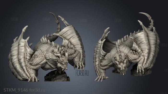 Orcs Wyvern stl model for CNC