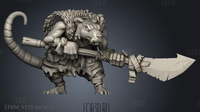 Shinobi rat stl model for CNC