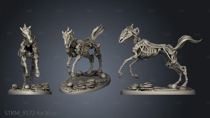 undead skeleton draugr horse stl model for CNC