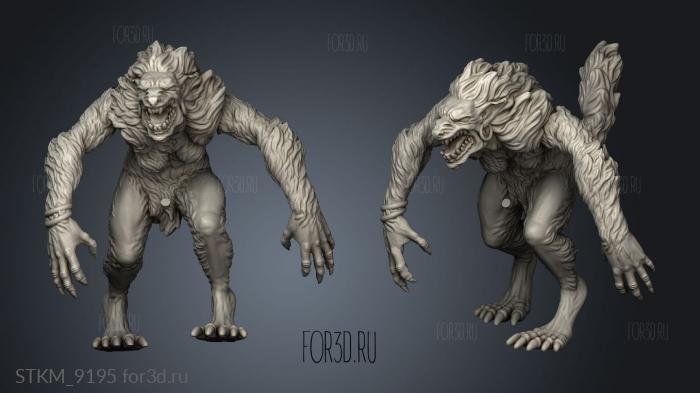 Into the Woods Crippled Gοd Foundry Werewolf reported stl model for CNC